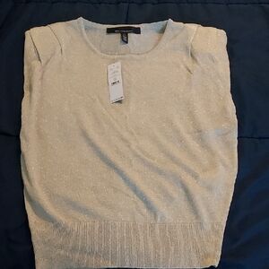 BNWT White House Black Market Shimmering Cream Sweater